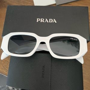 Prada White Sunglasses